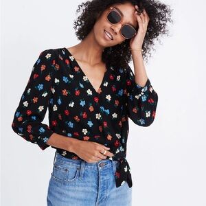 Madewell Wrap Top in Pressed Flowers (small)